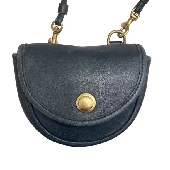Coach Navy Blue Leather Vintage Mini Belt Or Crossbody Bag